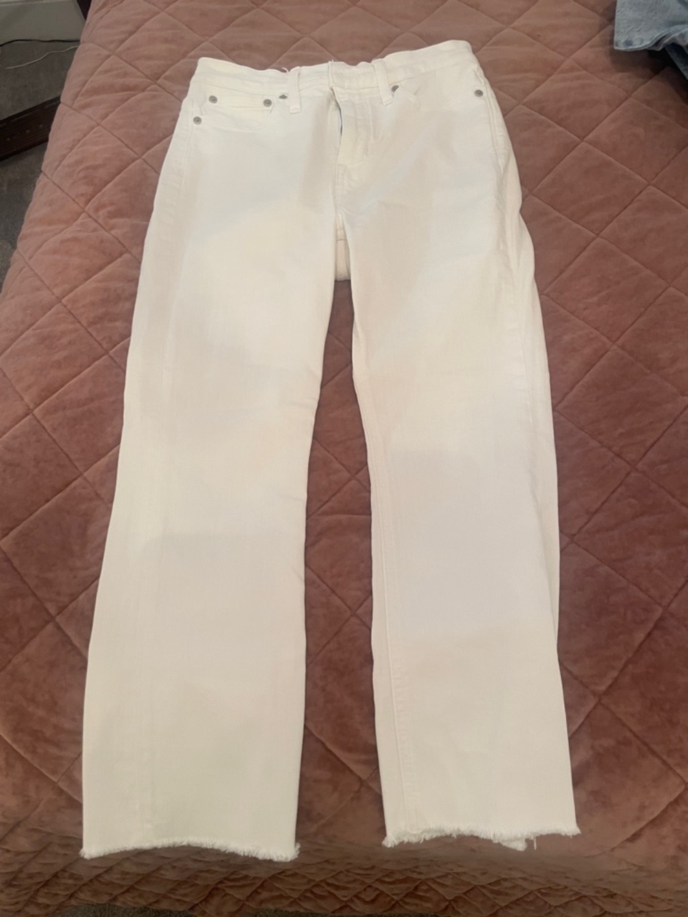J. Crew White Demi Boot Crop Jeans